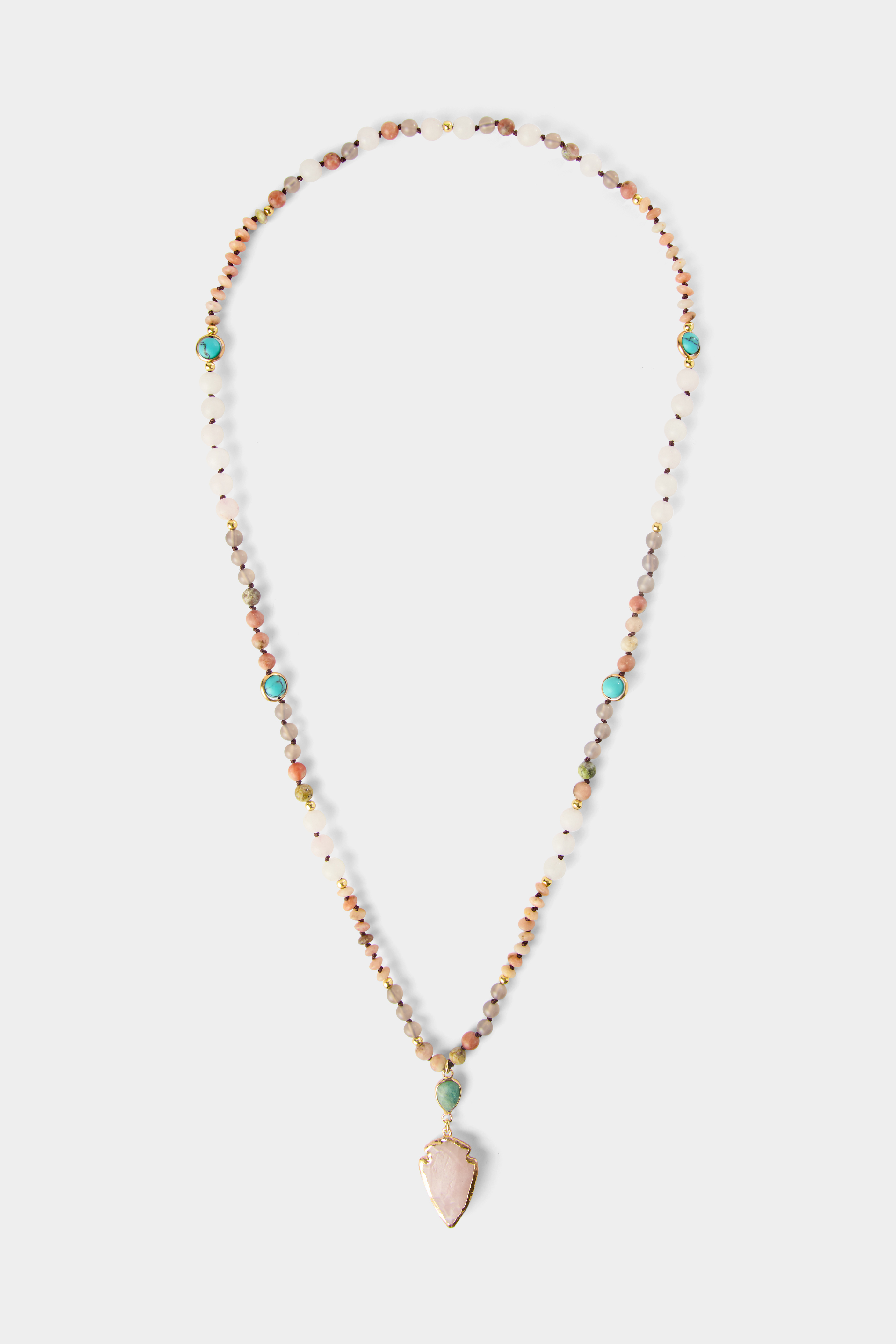 Joe Browns Women's Stone Bead Pendant Necklace , Pink, One Size