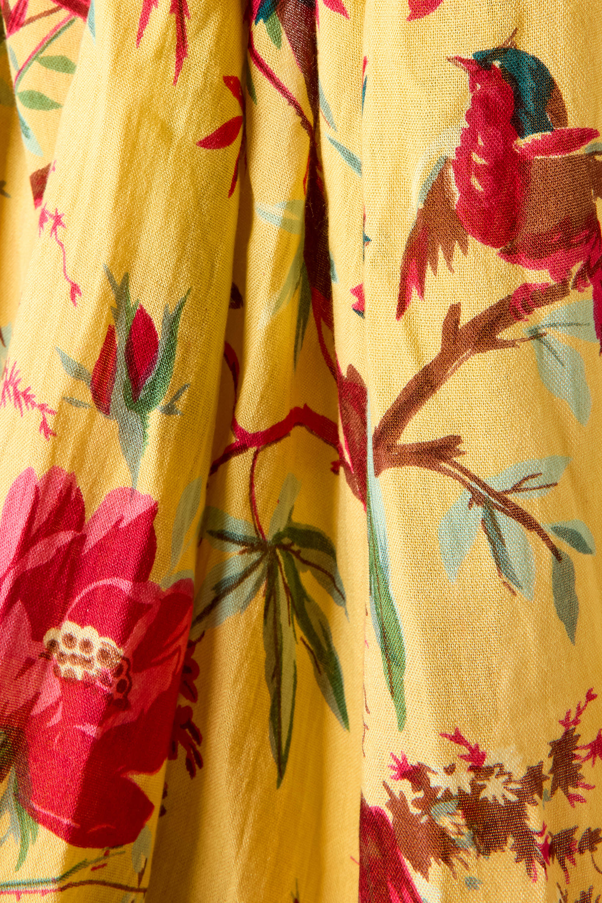 Joe Browns Women's Bird And Floral Print Lightweight Scarf , Yellow, One Size
