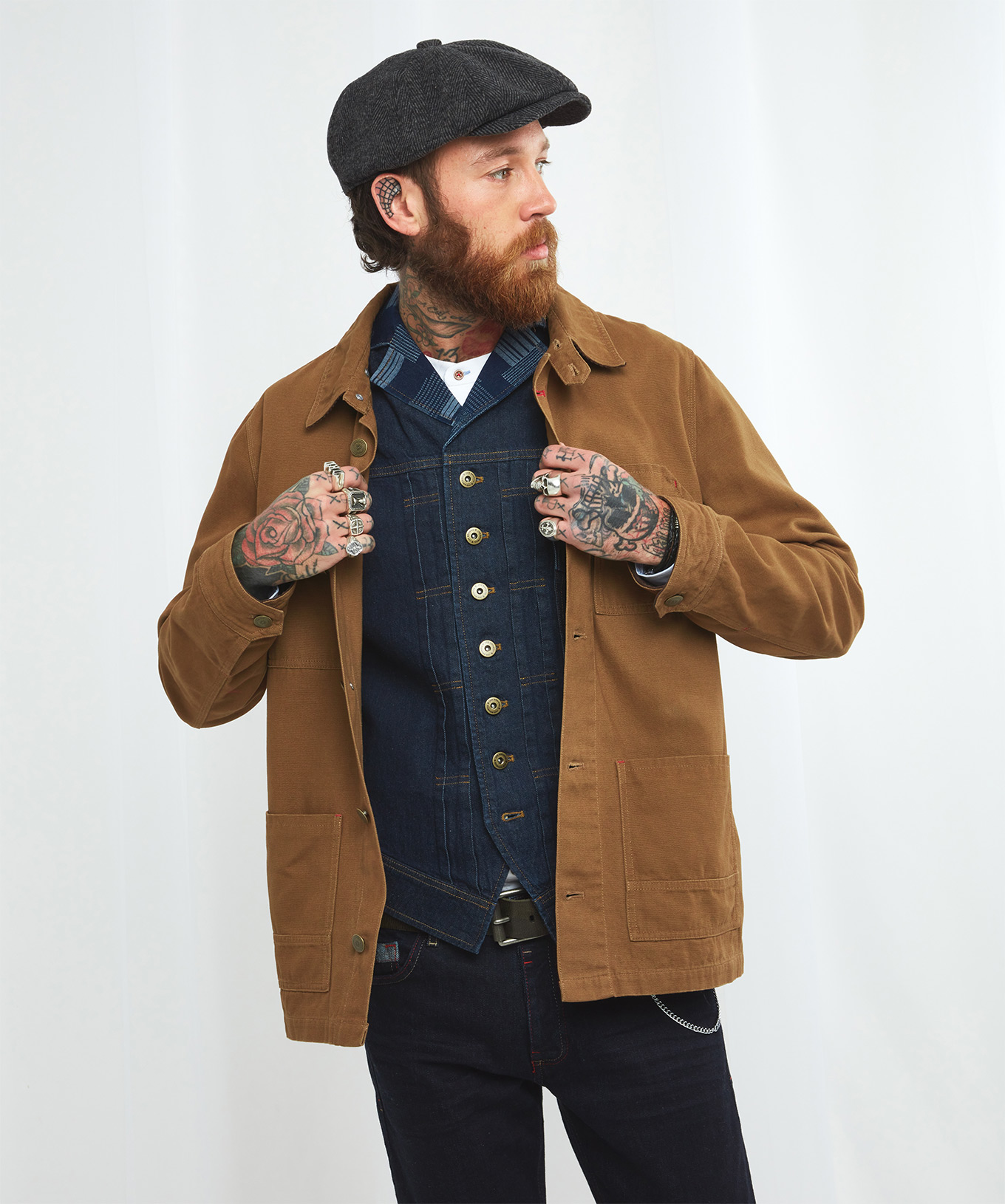 button up work jacket