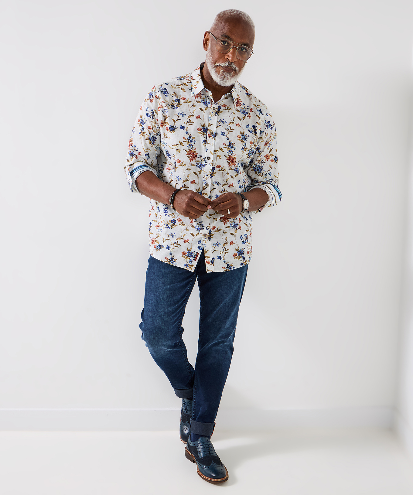 Joe Browns Men's Classic Collar Floral Shirt - Picture 5 of 31