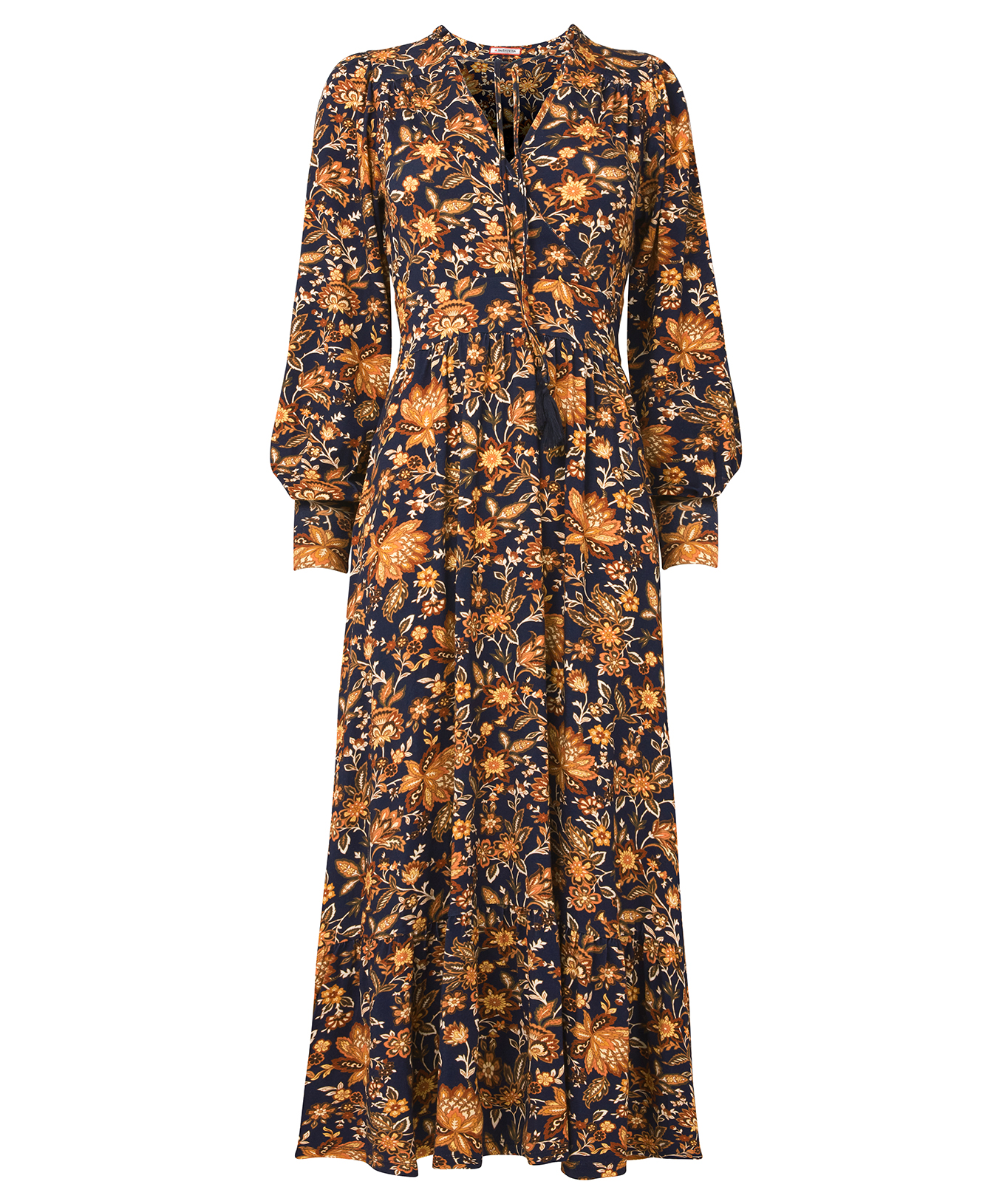 Joe Browns Women's Floral Print Frilly Neck Puff Sleeve Maxi Dress | eBay