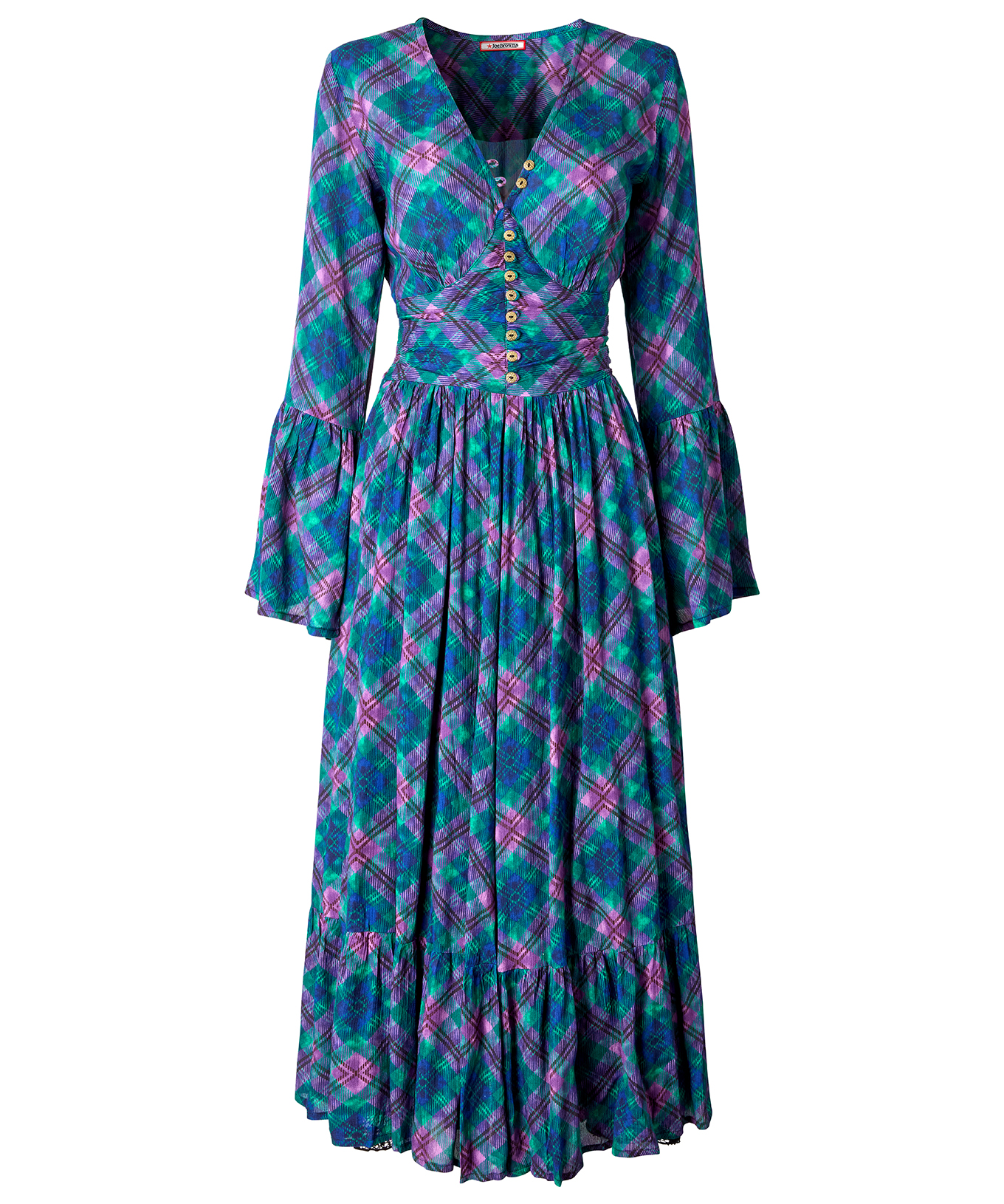 Joe Browns Women's Autumn Check Print Maxi Dress - Picture 2 of 43