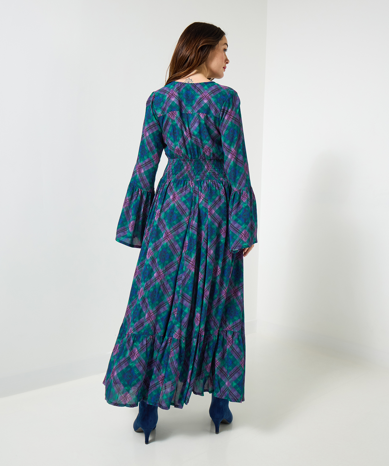 Joe Browns Women's Autumn Check Print Maxi Dress - Picture 7 of 43