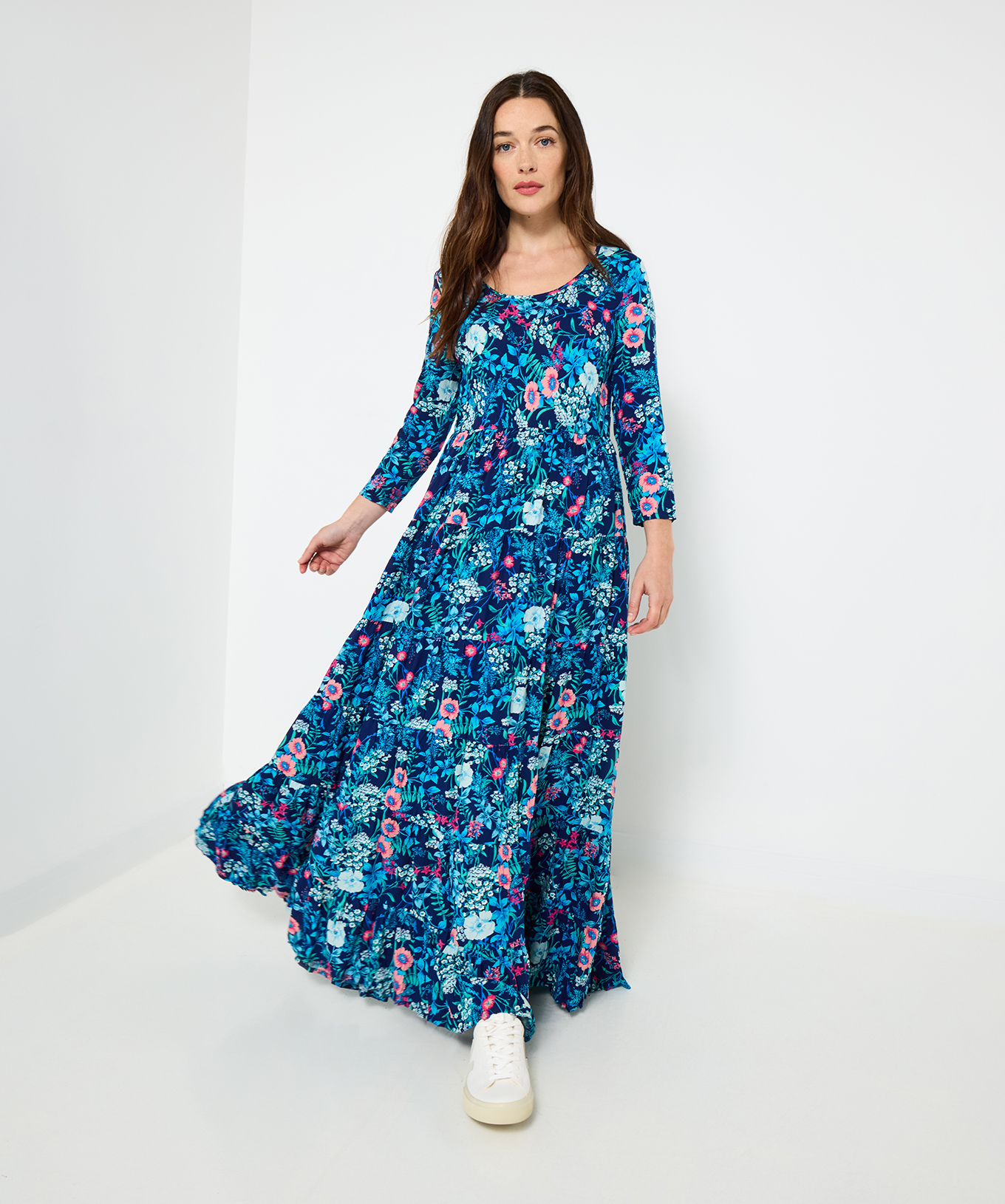 Joe Browns Women's Bright Floral Crinkle Cotton Maxi Dress - Picture 3 of 79