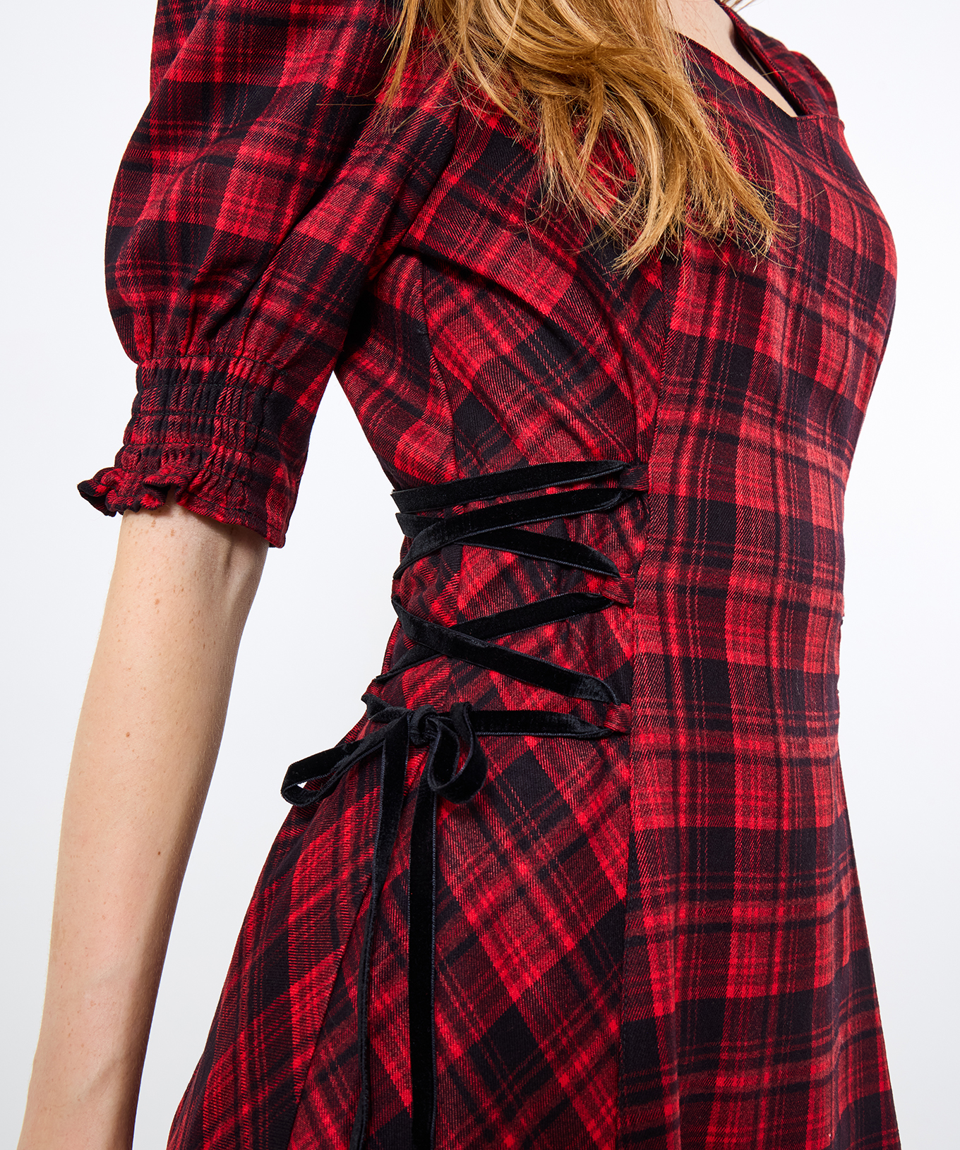 Joe Browns Women's Vintage-Inspired Check Lace Up Dress - Picture 4 of 43
