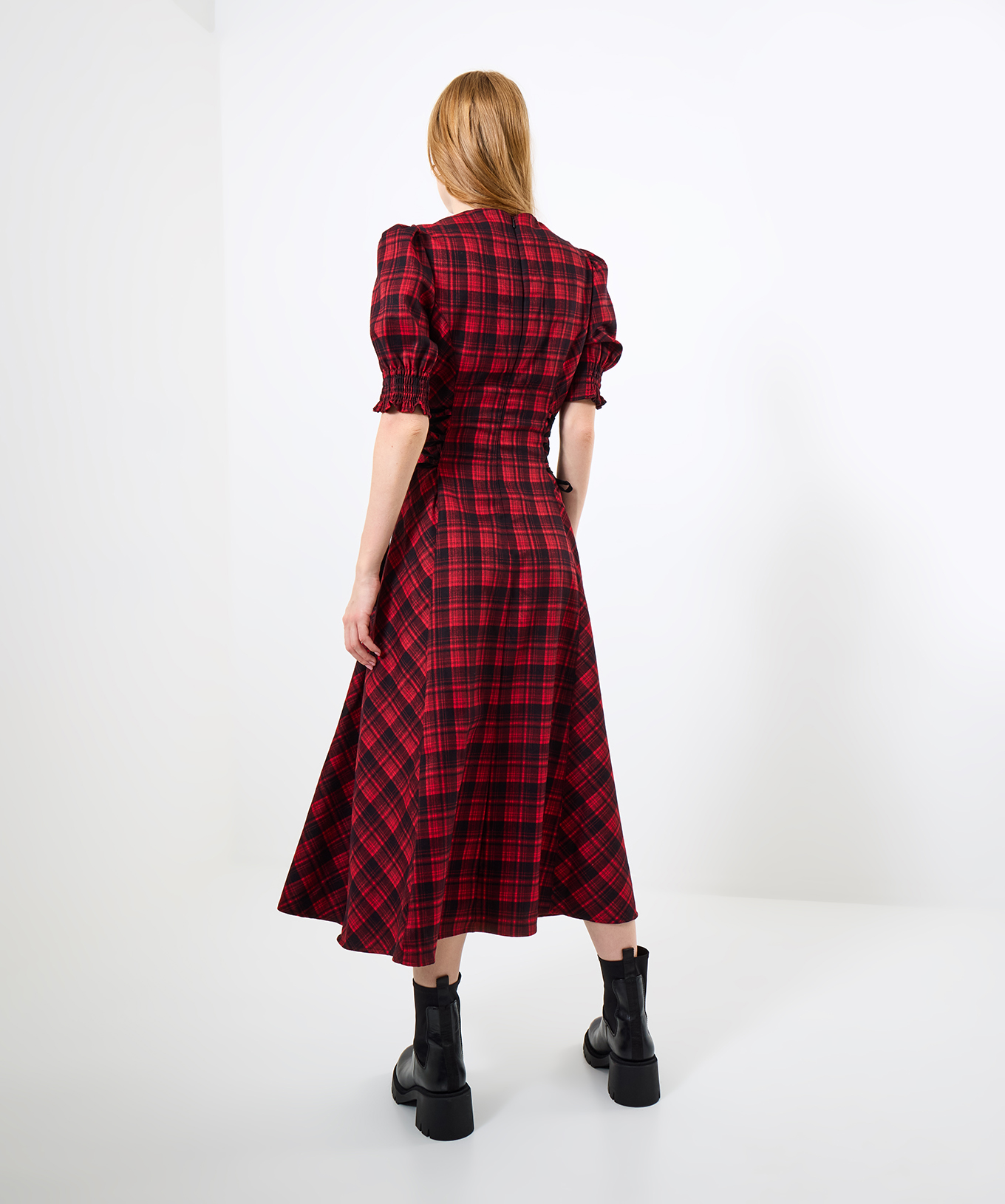 Joe Browns Women's Vintage-Inspired Check Lace Up Dress - Picture 7 of 43