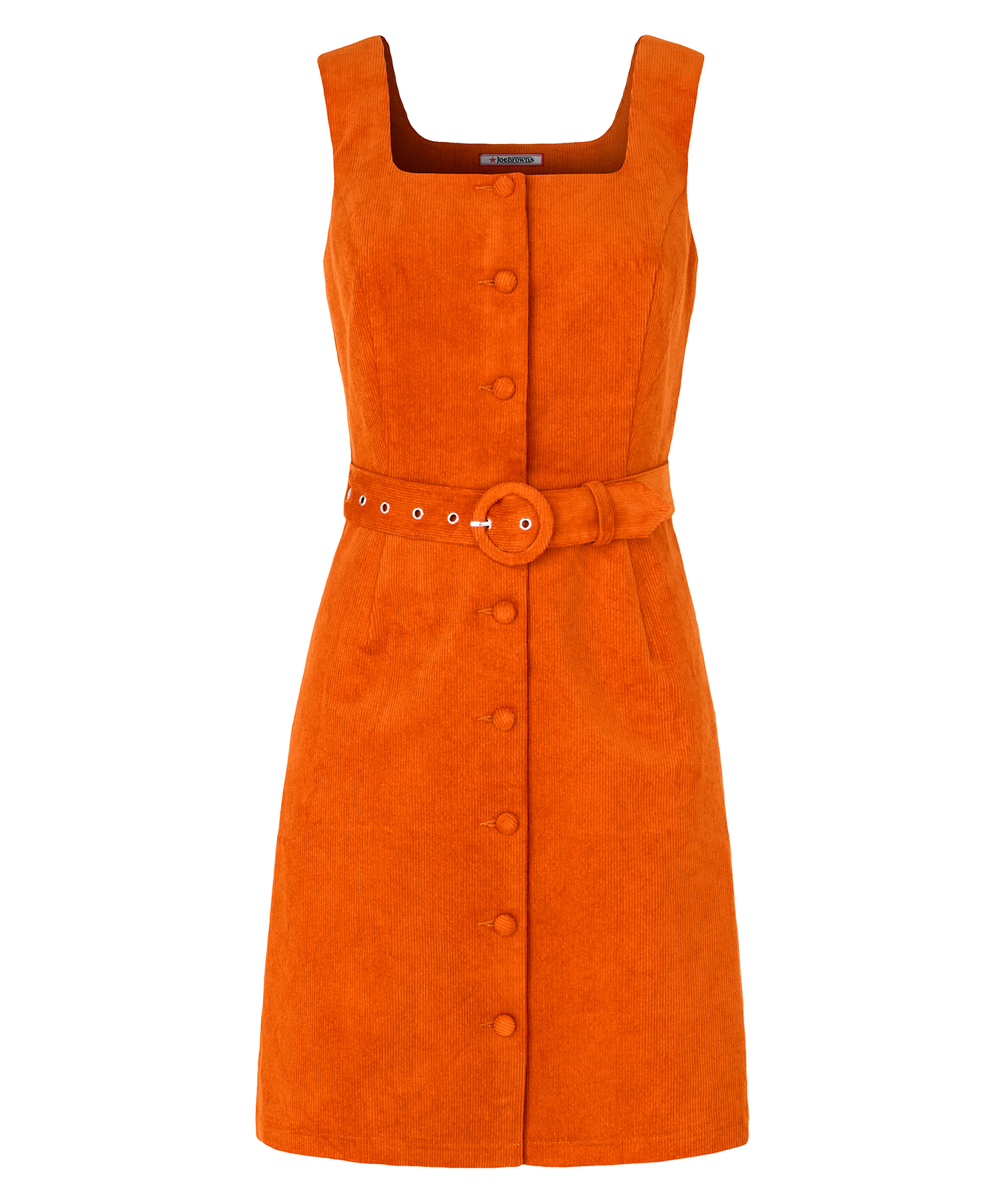 Joe Browns Women's Autumn Orange Cord Pinafore Dress