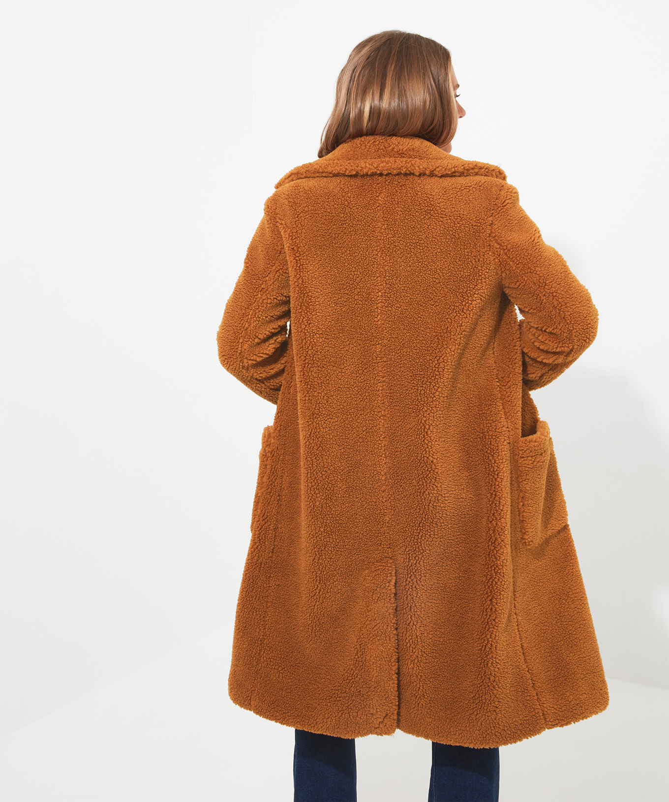 Oversized camel teddy on sale coat