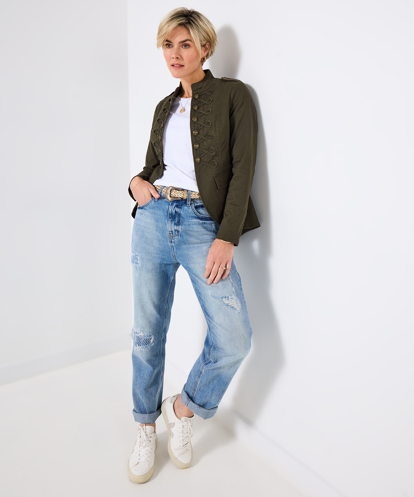Joe Browns Women's Utility Khaki Military Jacket - Picture 5 of 43