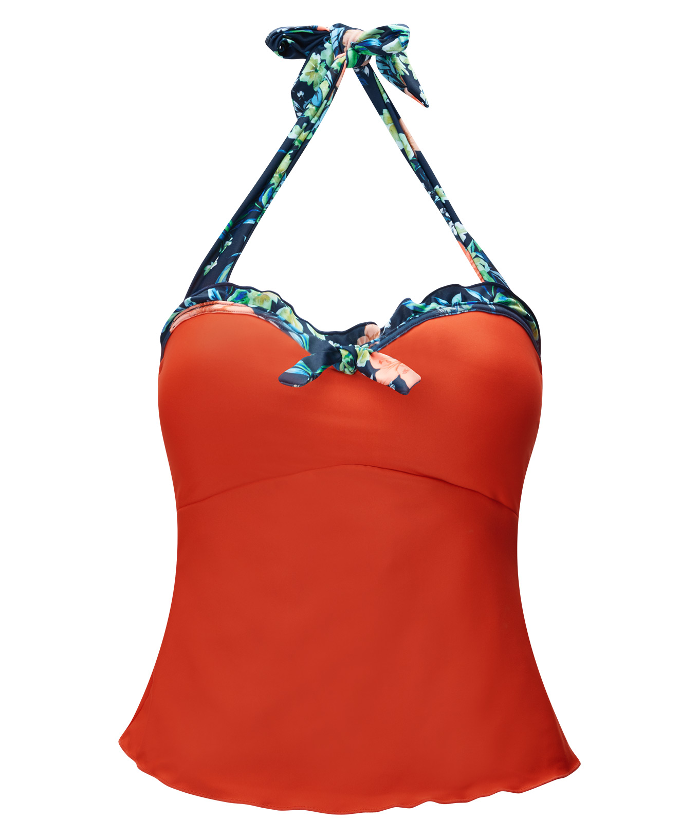 Joe Browns Womens Halter neck Tankini Top with Lettuce Edge eBay