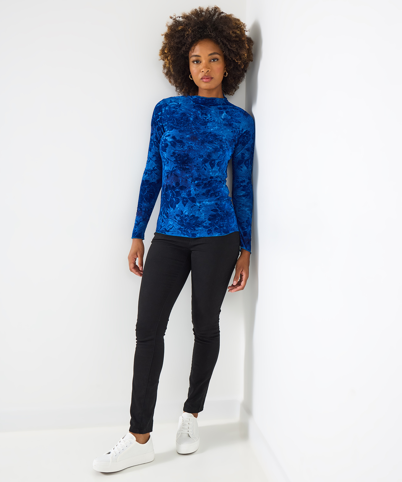 Joe Browns Women's Winter Flocked Floral Slim Fit Top - Picture 4 of 37